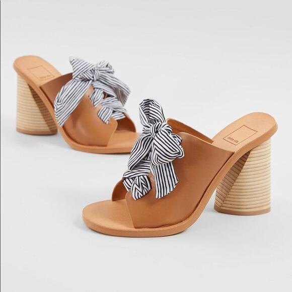 Dolce Vita‎ Women's Amber Leather Heeled Lace Up Sandal in Caramel Size 10 - Picture 1 of 8